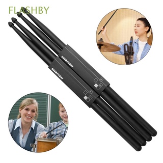 FLASHBY 1pair Durable Nylon Drumsticks Light Professional Plastic Drum Sticks New 5A Percussion Accessories Non-Slip Handles Musical Instrument