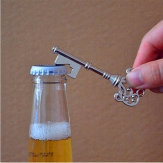 2 piezas de metal en forma de llave de botella abridor de botellas herramienta de cocina barware llavero llavero (2)