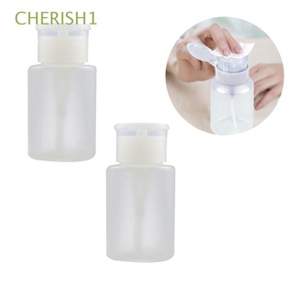 CHERISH1 Alcohol removedor Botella vacía Esmalte de uñas Bomba Empuje hacia abajo Dispensador Nuevo Claro|recipiente de líquido