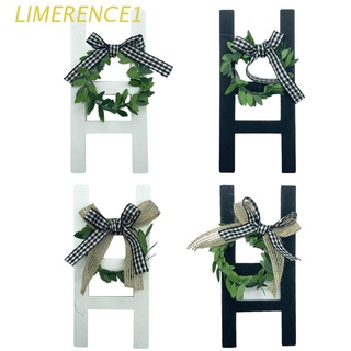 LIME Wooden Tiered Tray Decorations Ladder Farmhouse Rustic Wood Frame Sign Plaid Bow