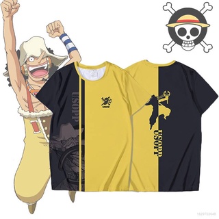 Caliente # One Piece-Usopp Anime Camiseta De Manga Corta Unisex Gráfico Tops Sueltos Casual Cosplay Camisetas De Alta Calidad