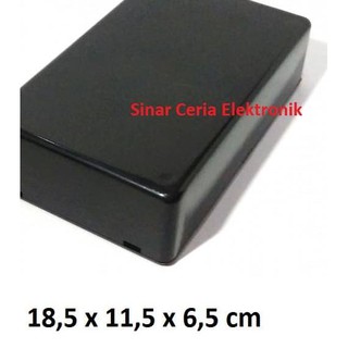 Caja de plástico/caja de plástico negro 18.5x11.5x6.5 cm caja caja