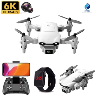 Dron con cámara dual HK08 6K HD con control remoto Wifi de bolsillo plegable de 2.4g y mini dron con cámara remota