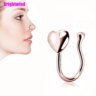 [Brightwind] Falso anillo de nariz Clip en la nariz anillo no nariz Clip joyería imitación (5)