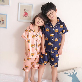 ruiaike Conjunto de Pijama de satén con Blusa de verano para niños