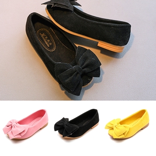 [FACC]zapatos puros de princesa con lazo de Color para niñas/zapatos individuales cómodos y resistentes al desgaste zapatos de un paso (2)