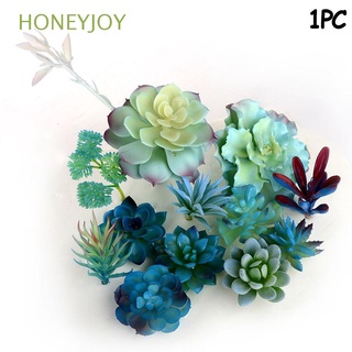 HONEYJOY 1 PC DIY Plantas artificiales Bonsai Decoracion de jardin Lifelike planta De plástico Arreglo de flores Cactus Azul Simulacion flor