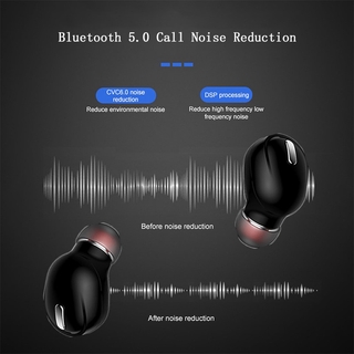 mini reducción de oído intraauricular inalámbrica x9 con bluetooth 5.0 cómoda reducción de ruido para usar sonido 3d (3)
