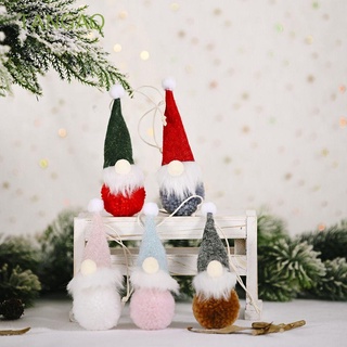 tangao mini decoración de navidad lindo enano colgante de navidad año nuevo felpa decoración del hogar percha adornos regalos gnomos/multicolor