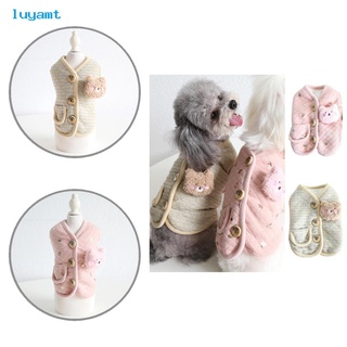 nuevo* ropa de tela para mascotas de invierno de dibujos animados oso de diseño de perro chaleco buena artesanía para uso diario (1)
