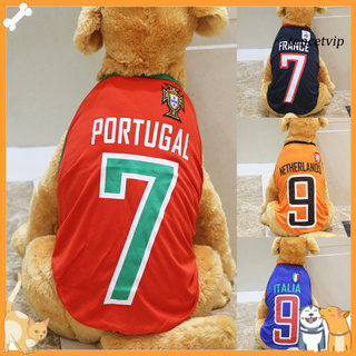 [Vip]Pet Summer Mesh Vest Letter Print Fabric Stitching World Cup Jersey Dog Clothes