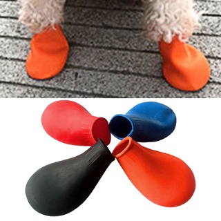QIUSIN 4 piezas botas de mascotas antideslizantes suministros para mascotas impermeables perro antideslizante zapatos de lluvia para exteriores