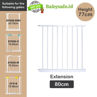 Extensión de puerta de seguridad para bebé, 80 cm, valla de seguridad para bebé