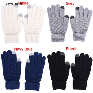 ivywhere guantes de lana cálidas de punto para invierno/guantes de pantalla táctil para hombre y mujer/guantes de invierno mx