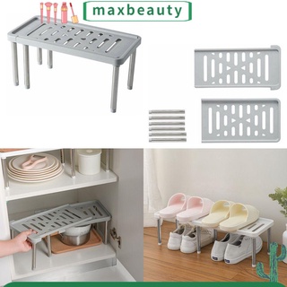 MAX organizador de baño apilable soporte de almacenamiento estante de despensa ampliable ajustable cocina y comedor soporte Rack/Multicolor
