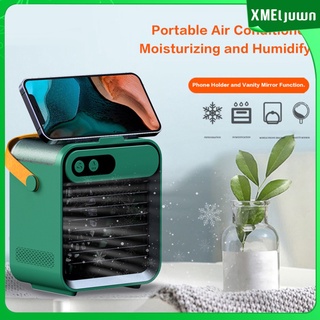 [XMELJUWN] Portable Air Cooler Personal Air Conditioner Fan, Mini Evaporative Cooler Desk Fan with Handle, 3 Winds Speed, Super