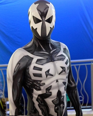 spider-man 2099 new era ultimate spider negro y blanco medias body cosplay traje
