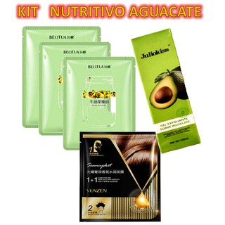 Kit Exfoliante Mascarillas de Aguacate para Piel y Cabello (1)