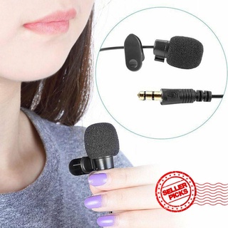 mini micrófono de solapa con clip de 3.5 mm manos libres con cable lavalier condensador o9p2