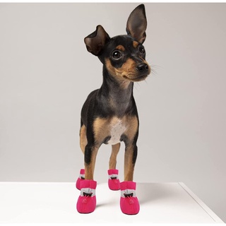 Zapatos Calzados Botas Para Perros De Razas Pequeñas Protector Ajustable Tela Impermeable Antiderrapantes (8)