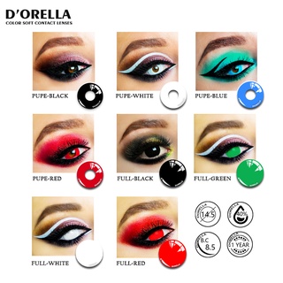 D'ORELLA 1 Pair(2pcs) PUPE Series Coloured Cosplay Contact Lenses for Eyes Color Lens
