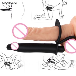 10 velocidades Dual vibración realista consolador Butt Plug masajeador pareja adulto juguete sexual