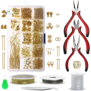 Kit de herramientas de reparación para hacer joyas, accesorios de alicates de alambre