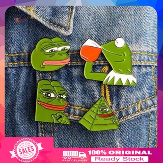 [*_*] Funny Pepe The Frog Cartoon Enamel Brooch Pin Jewelry Badge Clothes Accessories