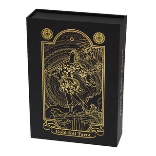 Juego De Cartas De oro Foil Tarot De madera Manual Neo Universal De 12x7 cm