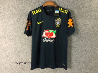 20 / 21 Brasil Black Training Wear Soccer Jersey With Sponsors