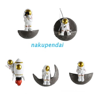 nak - estatua nórdica de astronauta de resina nórdica, diseño de cohetes de luna