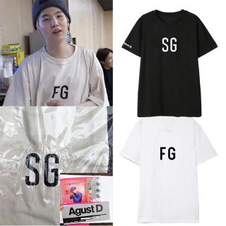 BTS SUGA camiseta Fans Casual blanco negro manga corta camiseta