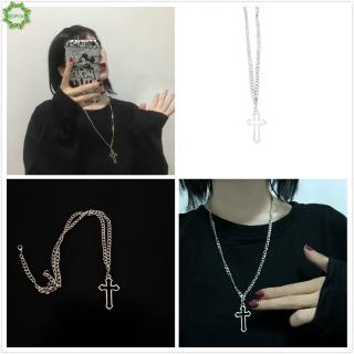 Qipin Hip Hop - collar con pendiente de cruz gótica, cadena larga, accesorios de joyería para Unisex (1)