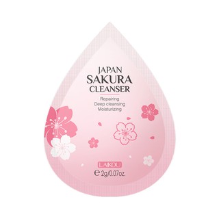 5pcs LAIKOU Japan Sakura Face Wash Reduce Spots Cleanser Whitening Repairing 2g