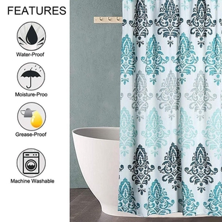 Cortina de ducha de poliéster impermeable estilo europeo luz de lujo baño cortina de ducha impermeable tela (3)