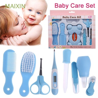 maixin niños cuidado del bebé material de seguridad clipper peine de pelo cepillo de dientes bebé kit de cuidado de la salud nariz limpiador de moda bebé termómetro/multicolor