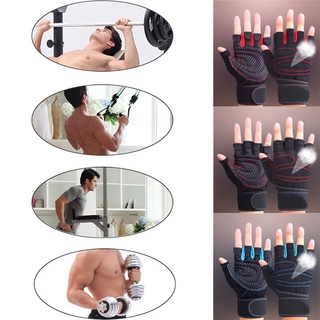 deportes gimnasio guantes de medio dedo transpirable levantamiento de pesas fitness guantes de mancuernas hombres mujeres guantes de gimnasio