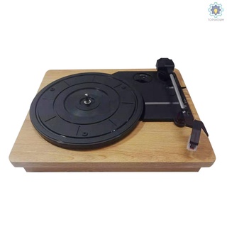Nuevo reproductor de discos de estilo Vintage para discos de vinilo de 33/45/78 RPM de 3 velocidades con Base de madera portátil LP reproductor de vinilo RCA auriculares Jack (9)