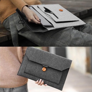 Ordenador de fieltro portátil de la manga de la bolsa de mano caso Universal portátil Multi-bolsillo (1)