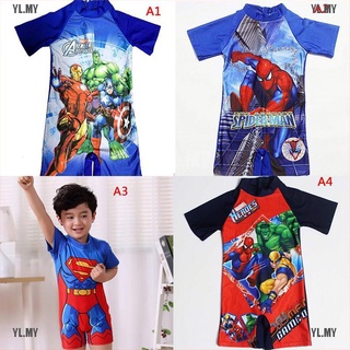 YL Boy niños superhéroe Spiderman traje de baño Superman trajes de baño 3 11 Y MY