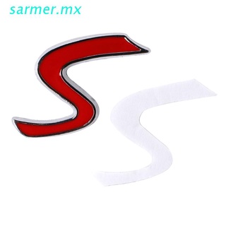 sar1 - pegatina de metal cromado rojo s para bmw mini cooper