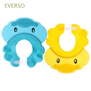 EVERSO 2Pcs Toddler Baby Shower Cap Waterproof Protect Eyes Ears Bath Visor Hat Silicone Shampoo Multi-Purpose Adjustable Hair Wash Shield