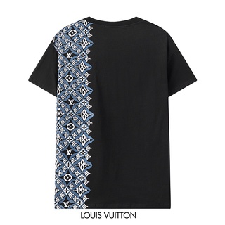 Louis Vuitton LV Moda Impresión streetwear Hombres Y Mujeres casual Algodón Camisetas De Manga Corta Buena Calidad Suelta