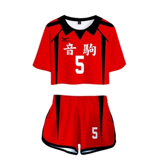 Haikyuu!! Traje Cosplay Nekoma High School De Vôlei Equipe Jersey Sportswear Uniforme (5)