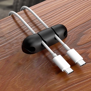 wutikanmi Flexible Punch-free Silicone USB Cable Winder Cord Clip Organizer for Desktop (3)