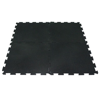 1 pieza de Piso tipo puzzle de caucho fire sports para gimnasio 1cm de grosor color negro (1)