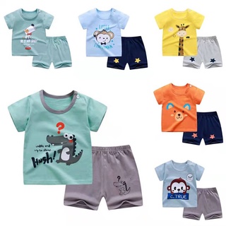 Verano de manga corta T-Shirt conjunto de bebé camiseta de manga corta conjunto de ropa de niños niños de manga corta (1)