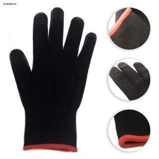 UV 2Pcs Winter Warm Breathable Soft Knit Gloves Touch Screen Gaming Finger Sleeve