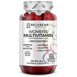 Belabear Multivitaminico Para Mujer + Resveratrol 100 Gomitas Frutos Rojos (1)