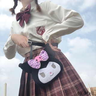[venta caliente]lindo bolso de felpa kuromi/mujeres niñas kawaii bolsos de hombro mini monedero suave (5)